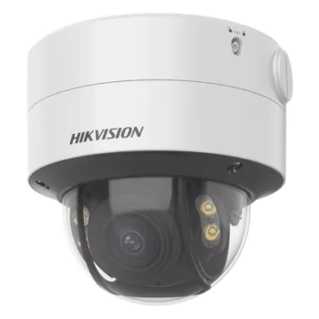 Domo IP / 4 MP / Color 24/7 / Lente Varifocal 3.6-9 mm / Luz Blanca 40 m (131 pies) / WDR 130 dB / IP67 / IK10 / AcuSense / MicroSD 512 GB