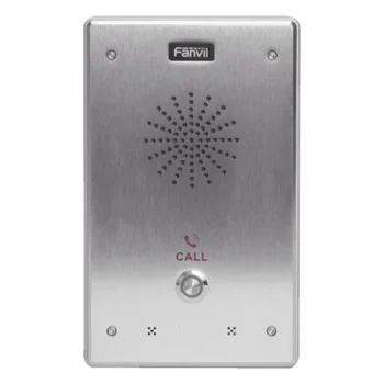 Intercomunicador IP / 2 Líneas SIP / 2 Relevadores / PoE 802.3af / Anti-Vandálico IP65 e IK10 / -40°C a 70°C