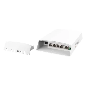 Switch PoE para Exterior / 4 Puertos PoE / 802.3 bt 60W / 24V Pasivo 12W / 802.3 af/at 30W / IP55 / -30°C a 70°C / Protección 6kV