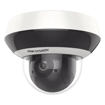 Mini Domo PTZ IP 4 Megapixel / 4X Zoom / H.265+ / 20 mts IR EXIR / WDR / PoE / IK10 /Exterior IP66 / DarkFighter / Micrófono Integrado / Micro SD