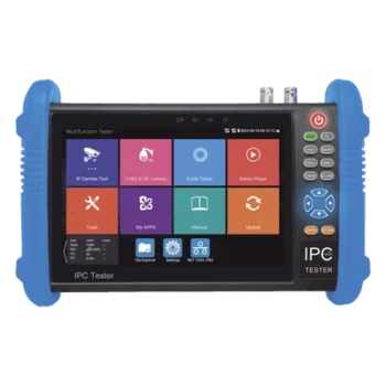 Tester de Video Profesional | Pantalla 7"| Prueba IP/HD/Analógicas | TVI/CVI/AHD/CVBS | IP ONVIF | 4K/8K | H.264/H.265 | HDMI | PTZ | Scanner IP | TDR | Salidas 12V/24V/PoE | Activación Simultanea.