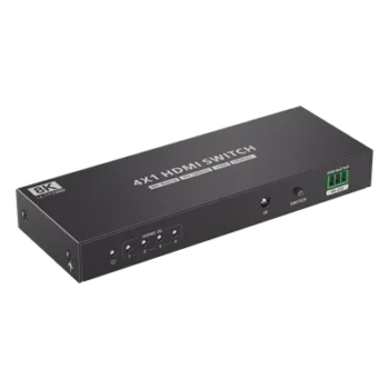 Conmutador HDMI / 4 Entradas 1 Salida / 8K@60Hz / 48 Gbps / HDMI 2.1 / Control IR y RS-232