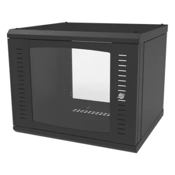 Gabinete para Montaje en Pared Fijo, con 9 Unidades de Rack, de 19in, Puerta de Cristal Templado, Fabricado en Acero