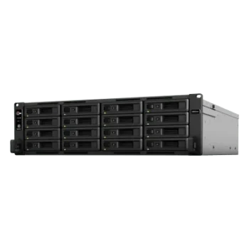 Servidor NAS Rack / 16 Bahías / Intel Xeon D-1541 8 Núcleos / 16 GB DDR4 ECC Ampliable a 64 GB / 403,000 IOPS / 6,200 MB/s Lectura / RAID F1 / Doble Fuente Redundante