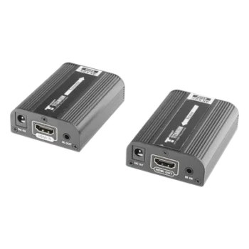 Kit Extensor HDMI para distancias de 30 metros / Resolución 4K x 2K@ 30 Hz/ Cat 6, 6a y 7 / HDCP2.2 / HDMI 2.0 / Soporta PCM, HDbitT / Soporta control remoto del equipo fuente.