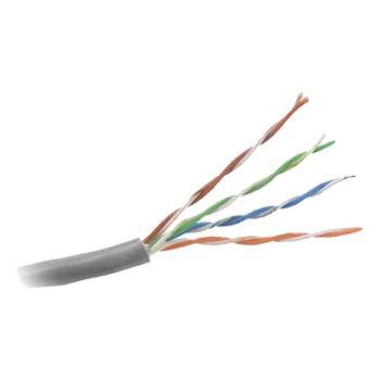 Bobina de Cable UTP Cat5e / 305 m (1000 ft) / Gris / 350 MHz / PVC con UV / -20°C a 75°C