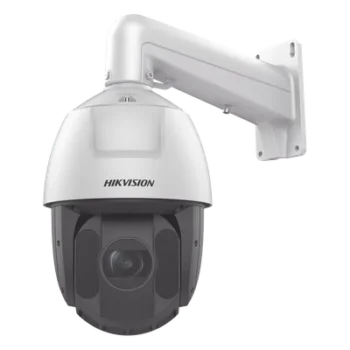 PTZ IP 4 Megapixel / 25X Zoom / 150 mts IR / DARKFIGHTER / ACUSENSE (Evita Falsas Alarmas) / Exterior IP66 / WDR 120 dB / PoE+ / Alarmas y Audio I/O / Micro SD / Metal / 24 VCA