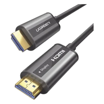Cable HDMI de 15 Metros (49.21 Pies) por Fibra Óptica 4K@60Hz | Fibra de 4 Núcleos + Cobre EstaÑado de 7 Núcleos | Compatible con HDMI 2.0 | Alta Velocidad 18 Gbps | 3D | HDR | Carcasa de Zinc | Premium | 2 AÑos de GarantÍa