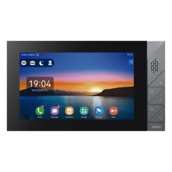 Monitor IP/SIP / Pantalla Táctil 7" / Android 9.0 / Wi-Fi Dual Band / Bluetooth 5.0 / PoE / 8 Entradas de Alarma