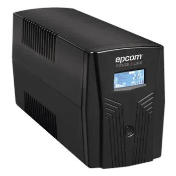UPS Con Más Potencia de 600VA / 360 W Con Display LCD y Regulador de Voltaje AVR, 4 Contactos NEMA 5-15R, Batería 7 Ah y Puertos RJ45 y USB