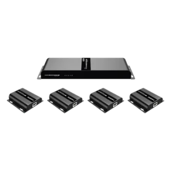 Extensor y Divisor HDMI / 1 Entrada a 4 Salidas / 1080P @ 60 Hz / Alcance 120 m (393.7 ft) / Cat 6/6a / PoC / IR Bidireccional