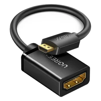 Adaptador Micro HDMI a HDMI / 18Gbps / 4K@60Hz / HDR / 3D / ARC / 22 cm (8.66 pulgadas)