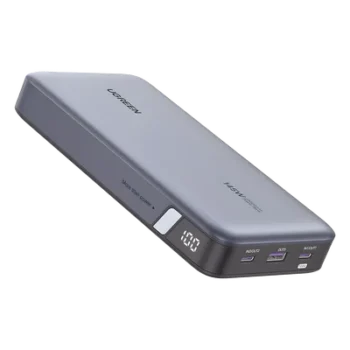 Power Bank / 25000mAh / 145W Max. / 3 Puertos USB / PD 3.0 / QC 3.0 / Pantalla Inteligente / Carcasa Ignífuga