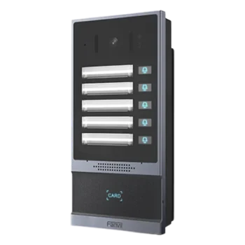 Videoportero IP / 2 Megapixel / 5 Botones de Marcación Rápida / IP66 - IK07 / PoE / Control de Acceso RFID / Anti-Vandálico