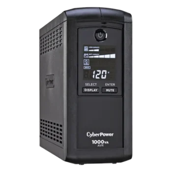 UPS de 1000 VA / 600 W / Topología Línea Interactiva / 9 Tomas NEMA 5-15R / AVR / Pantalla LCD / Supresión 1080 J