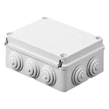 Caja Estanca de PVC Para Derivación y Conexión, 12 Entradas, Tapa Atornillada, 380x300x120 mm (Área interna), Uso Exterior IP55, Material que no Propaga el Fuego y Libre de Hálogenos