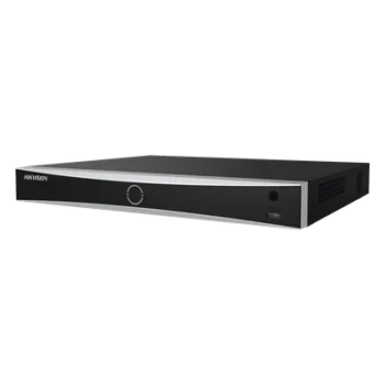 NVR 12 Megapixel (4K) / Reconocimiento Facial / 16 Canales IP / Base de Datos / Hasta 100,000 Fotografías / 16 Puertos PoE+ / 2 Bahías de Disco Duro / Switch PoE 300 mts / Bases de Datos / HDMI en 4K