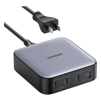 Cargador de Escritorio de 100W | 4 Puertos de Carga Rápida | 3 USB-C | 1 USB-A | Tecnología GaN II +SIC | Power Delivery 3.0 | Quick Charge 4.0 | Chip Confiable y Carga Inteligente | Optimiza la Experiencia de Carga