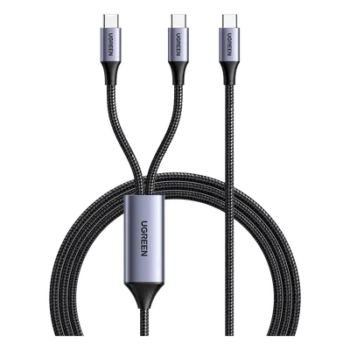 Cable USB-C a Y / 100W / PD3.0 / QC4.0 / 1.5 m (4.9 ft) / Nylon Trenzado / Aluminio