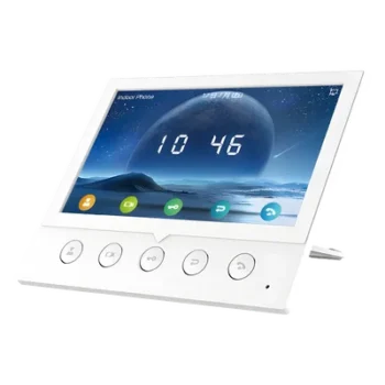 Monitor IP/SIP para Interior / Pantalla Capacitiva 7" / Wi-Fi 2.4 GHz / Audio HD Bidireccional / PoE / 8 Entradas de Alarma / RS485