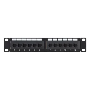 Panel de parcheo de impacto (110) UTP de 12 puertos Cat6, 10in
