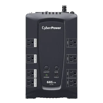 UPS de 685 VA/390 W, Topología Línea Interactiva, Entrada 120 Vca NEMA 5-15P, Tipo Gabinete Compacto, Con 8 Tomas NEMA 5-15R