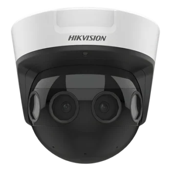 PanoVu Series / Vista Panorámica 180° / 16 Megapixel en Total / 4 Lentes 2.8 mm (4 Lentes 4 Megapixel) / 20 mts IR / Exterior IP67 / IK10 / 12 Vcc / PoE+ / Micro SD