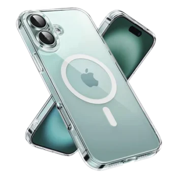 Funda protectora magnética transparente UGREEN Classy para iPhone 16 Plus (transparente)