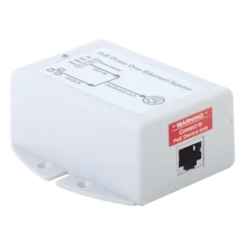 Inyector POE para Aplicación Solar, Entrada 9-36 Vcc, Salida Pasivo en 24 Vcc 10/100/1000 Mbps, Hasta 19 Watts