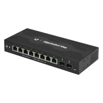 EdgeSwitch 10X Administrable de 8 Puertos Gigabit PoE Pasivo 24VDC + 2 Puertos SFP