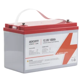 Batería de Litio Ciclo Profundo / 12.8 Vcc / 100 Ah / Descarga 50 A / -20°C a +60°C / 11 kg