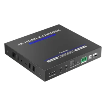 Receptor HDMI IP / 4K@60Hz / Cero Latencia / Extensión 100 m (328.1 ft) / Cat 6/6a/7 / Audio 7.1 / IR Bidireccional / ARC / HDMI Loop Out