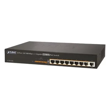 Switch no adminsitrable PoE de 8 Puertos PoE 100BaseTX + 1 Puerto 100/1000Base-T con 150W de Potencia Total