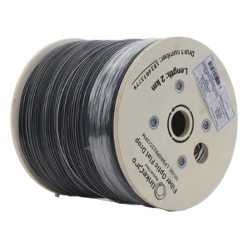 Carrete Fibra Óptica Drop / 2 km / G.657A2 / Bifibra Plana / LSZH / Dieléctrica / 2 Hilos / 6562 pies
