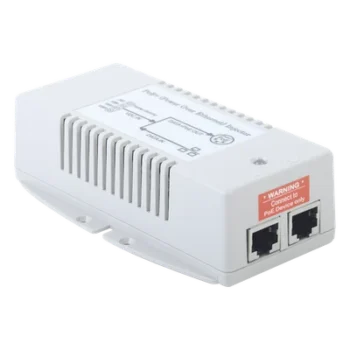 Inyector POE Para Aplicación Solar, Entrada 10-15 Vcc, Salida en 56 Vcc, 802.3 af/at, 10/100/1000 Mbps, Hasta 35 Watts