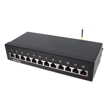 Panel de parcheo de impacto (110) Blindado (STP) de 12 puertos Cat5e, 10in