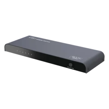 Switch Conmutador HDMI de 5 entradas a 1 salida / 4K @ 60Hz / HDMI 2.0 / HDCP 2.0 / HDMI 3D / Soporta audio estándar, DSD (Direct Stream Digital) y HD (HBR) / Diferentes modos de conmutación, Manual, Control Remoto y RS232.
