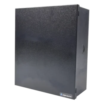 Gabinete para Fuente Línea PRO y SYSRMTXT, con preparación para instalar panel SP400 o serie runner.