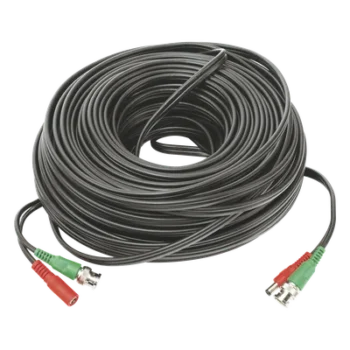 Cable coaxial ( BNC RG59 ) + Alimentación / SIAMÉS / 40 Metros / 100 % COBRE / Para Cámaras 4K / Uso interior y exterior