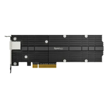 Adaptador Combinado SSD M.2 y 10 GbE | PCIe 3.0 x8 | 2 Ranuras NVMe M.2 22110/2280 | Puerto 10GBASE-T RJ45 | Autonegociación 10/5/2,5/1 Gbps | Compatible con SSD NVMe SNV3000.