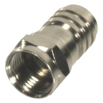 Conector Coaxial F Macho / Plegable / RG-59/U / 75 Ohm / Cuerpo Níquel / 24 mm