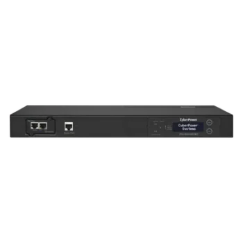 PDU ATS (Fuente Redundante Auto-transferible) Monitoreable, Para Distribución de Energía, 2 Entradas 120 Vca NEMA5-15P, Con 10 Salidas NEMA 5-15R, Horizontal 19in, 1UR