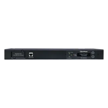 PDU ATS (Fuente Redundante Auto-transferible) Medible, Para Distribución de Energía, 2 Entradas 120 Vca NEMA5-15P, Con 10 Salidas NEMA 5-15R, Horizontal 19in, 1UR
