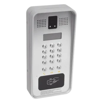Video portero IP/SIP Con Cámara y pantalla LCD, 2 Relevadores Integrados (entrada y salida), Onvif y lector de tarjetas RFID, puerto WIEGAND (entrada).