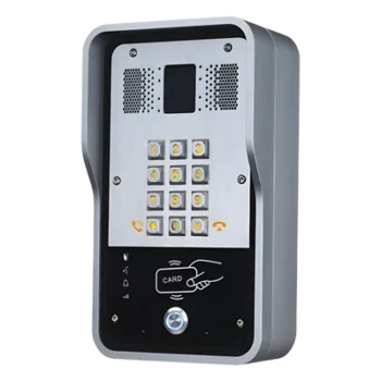 Audio Portero IP 2 líneas SIP con relevador integrado, Lector RFID para acceso por clave numérica, tarjeta o llamada remota, PoE