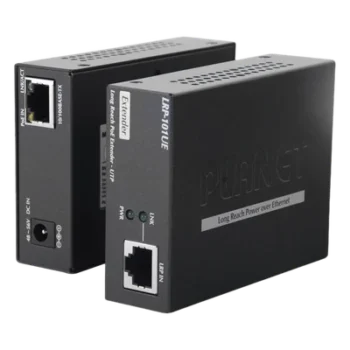 Kit Transmisor y Receptor PoE de Largo Alcance Sobre UTP a 2 Hilos, Hasta 500 m