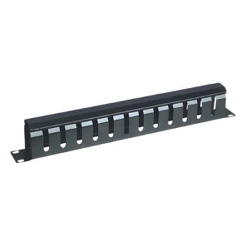 Organizador de Cables Horizontal / 1U para Rack 19" / Capacidad 60 Cables Cat5 o 50 Cat6 / Cubierta Metálica / Ventilación 50%