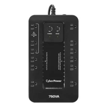 UPS de 750 VA/450 W, Topología Standby con Modo Ahorrador ECO, Entrada 120 Vca NEMA 5-15P, Con 12 Tomas NEMA 5-15R