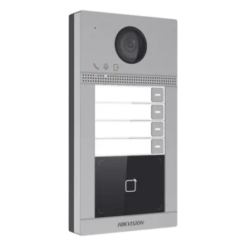 Videoportero IP / 2 Megapixel / PoE / IP65 + IK08 / 4 Departamentos / Apertura con Tarjeta / 2 Puertas / 6 Monitores / 129° / IR 3m