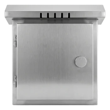 Gabinete para Exteriores de Acero Inoxidable SUS201 / Cilindrico con Techo Inclinado / Ø305 x 195 x 315 mm (12.0 x 7.7 x 12.4 in) / Cerradura con Llave de Seguridad / Compatible con Postes XGAPOLE